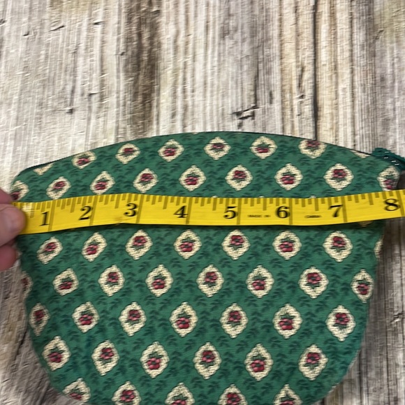 Vera Bradley GREEN VINTAGE Lined Cosmetic Bag Pouch - Picture 4 of 5